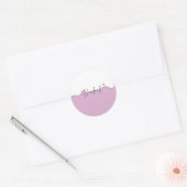 Handmade With Love Floral Small Business Packaging Runder Aufkleber (Umschlag)