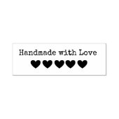 “Handmade with Love” Heart Rubber Stamp Permastempel (Design)
