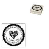 Handmade With Love Heart Thank You Personalized Gummistempel (Stempel)