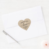 Handmade with love hearts custom name Kraft look Herz-Aufkleber (Umschlag)