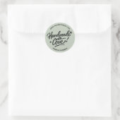Handmade With Love Packaging Sticker (Tasche)