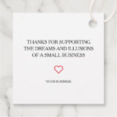 Handmade with Love Quote with Poinsettias Geschenkanhänger (Rückseite)