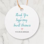 Handmade with Love QuoteDesign in Aquamarine Geschenkanhänger (Rückseite)