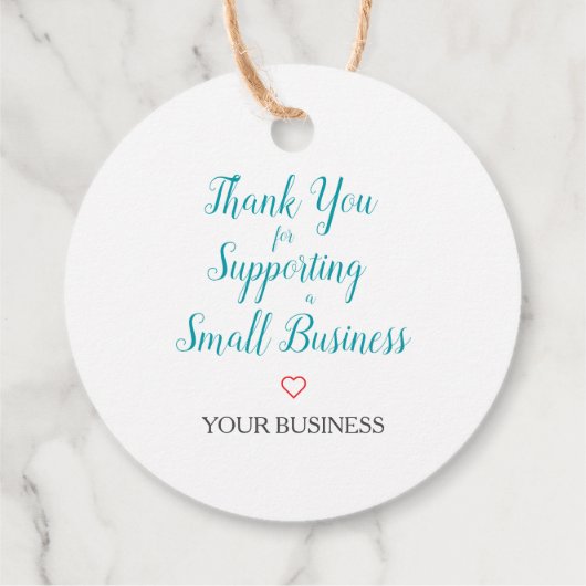 Handmade with Love QuoteDesign in Aquamarine Geschenkanhänger (Rückseite)