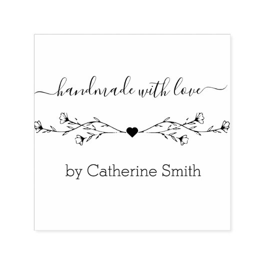 Handmade with Love Rubber Stamp Permastempel (Design)