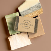 Handmade With Love Rustic Heart & Leaves Wreath Gummistempel