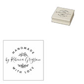 Handmade With Love Rustic Heart & Leaves Wreath Gummistempel (Stempel)