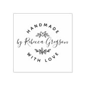 Handmade With Love Rustic Heart & Leaves Wreath Gummistempel (Prägung)