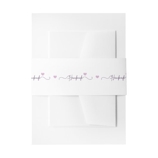 Handmade With Love Small Business Packaging Einladungsbanderole (Vorderseite Beispiel)