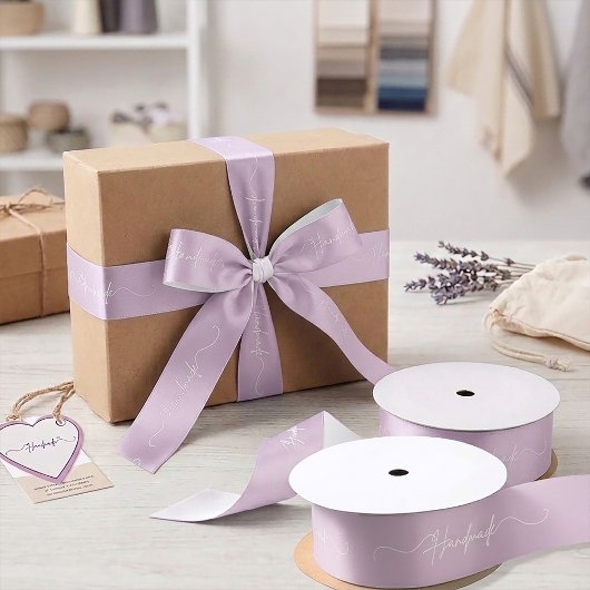 Handmade With Love Small Business Packaging Satin Satinband