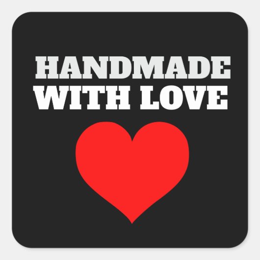 HANDMADE WITH LOVE Sticker STICKERS (Vorderseite)