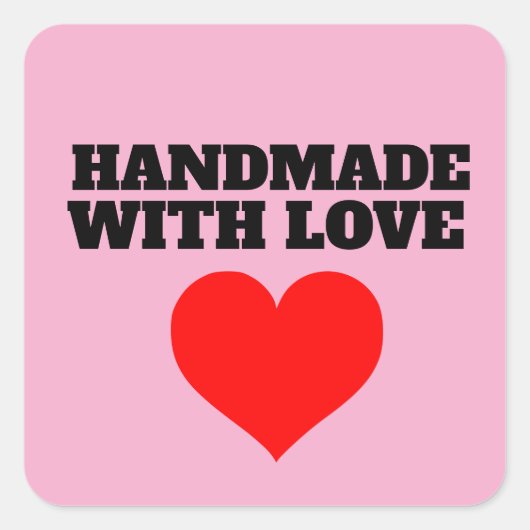 HANDMADE WITH LOVE STICKERS (Vorderseite)