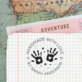 Handmade With Love Your Shop And Name Gummistempel