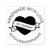 Handmade With Love Your Shop And Name Permastempel (Design)