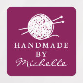 Handmade wool knitting symbol custom DIY clothing Etiketten (Design 1)