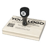 Handmade your Business Inline Logo Custom QR Code Gummistempel (Stempel)