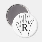 Handmagnet (rechts) magnet (Vorderseite/Rückseite)