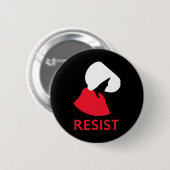 Handmaid Resist Feminist Protest Button (Vorne & Hinten)