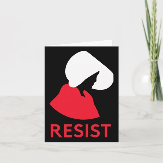 Handmaid Resist Feminist Protest Karte (Vorderseite)