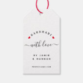 HANDMAL MIT LIEBE Custom Modern Script Kraft Geschenkanhänger (Vorderseite)