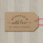 HANDMAL MIT LIEBE Custom Modern Script Kraft Geschenkanhänger