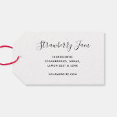 HANDMAL MIT LIEBE Custom Modern Script Kraft Geschenkanhänger (Rückseite Horizontal)