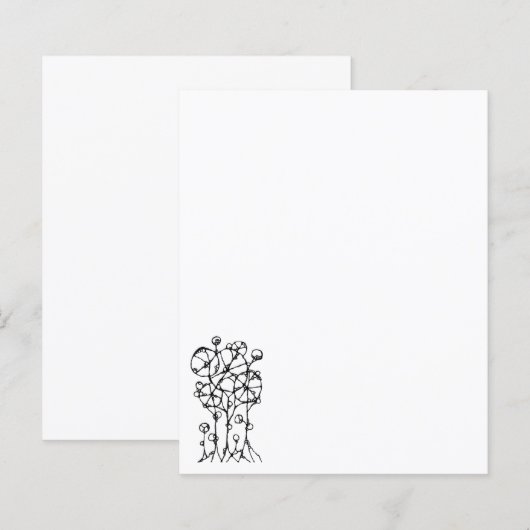 Handmalerei - Abstrakte Baumgruppe 1 (Vorne/Hinten)