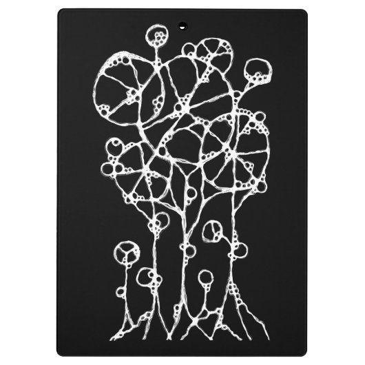 Handmalerei - Abstrakte Baumgruppe 1 + 2 Klemmbrett (Rückseite)