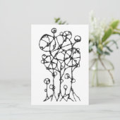 Handmalerei - Abstrakte Baumgruppe 1 Karte (Stehend Vorderseite)