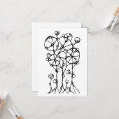 Handmalerei - Abstrakte Baumgruppe 1 Karte (Vorderseite/Rückseite Beispiel)