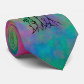 Handmalerei - Abstrakte Baumgruppe 1 Krawatte (Gerollt)