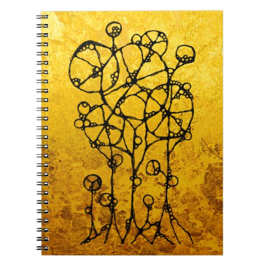 Handmalerei - Abstrakte Baumgruppe 1 Notizblock (Vorderseite)