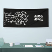 Handmalerei - Abstrakte Baumgruppe 2 Banner (Messe)