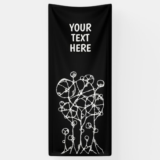 Handmalerei - Abstrakte Baumgruppe 2 Banner (Vertikal)