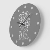 Handmalerei - Abstrakte Baumgruppe 2 Große Wanduhr (Winkel)