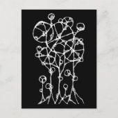 Handmalerei - Abstrakte Baumgruppe 2 Postkarte (Vorderseite)