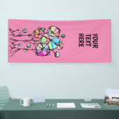 Handmalerei - Abstrakte Baumgruppe 3 Banner (Messe)