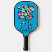 Handmalerei - Abstrakte Baumgruppe 3 Pickleball Schläger (Rückseite)