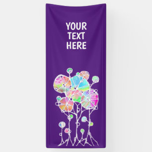 Handmalerei - Abstrakte Baumgruppe 4 Banner