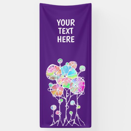 Handmalerei - Abstrakte Baumgruppe 4 Banner (Vertikal)