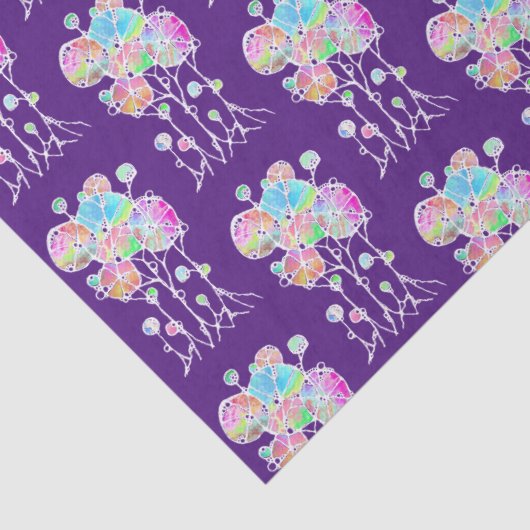 Handmalerei - Abstrakte Baumgruppe 4 Seidenpapier (Detail)