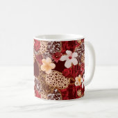 Handmalerei Abstrakte Wasserfarbe Leopard Zebra an Kaffeetasse (VorderseiteRechts)
