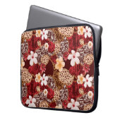 Handmalerei Abstrakte Wasserfarbe Leopard Zebra an Laptopschutzhülle (Vorderseite Links)