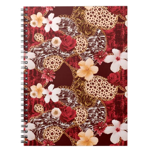 Handmalerei Abstrakte Wasserfarbe Leopard Zebra an Notizblock (Vorderseite)