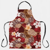 Handmalerei Abstrakte Wasserfarbe Leopard Zebra an Schürze (Vorderseite)