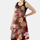 Handmalerei Abstrakte Wasserfarbe Leopard Zebra an Schürze (InSitu)