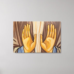 Handmalerei in einer Kirche Leinwanddruck