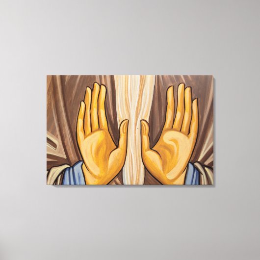 Handmalerei in einer Kirche Leinwanddruck (Vorderseite)