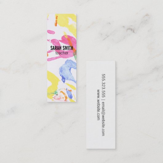 Handmalerei Mini Visitenkarte (Vorne/Hinten)