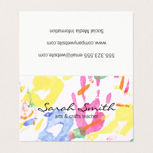 Handmalerei Visitenkarten (Außenseite Aufgefaltet)